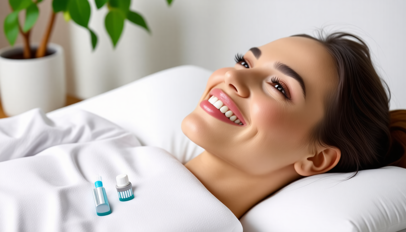 A clean dental-wellness scene with a healthy smile and natural oral-c… for best pillow for combination sleepers wi…