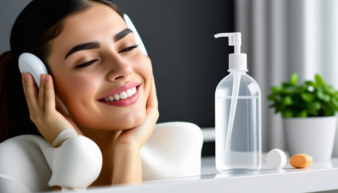 A clean dental-wellness scene with a healthy smile and natural oral-c… for derila ergonomic pillow memory foam for…